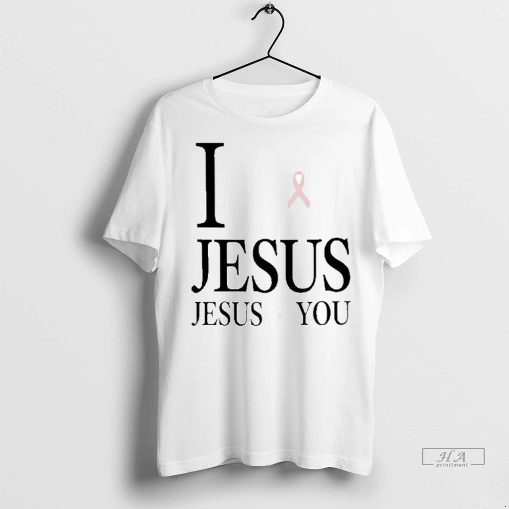 Trendy I Love Jesus Jesus Loves You Breast Cancer Awareness Shirt Sweater