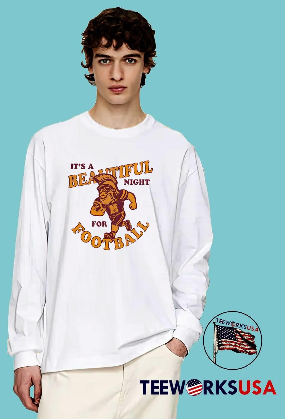 Trojan Football Player It’s a Beautiful Night for Football T-Shirt