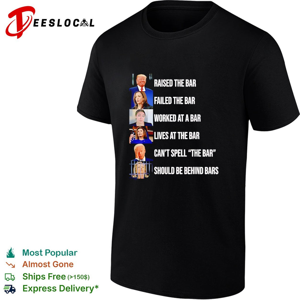 Trump Harris AOC Pelosi Biden and Clinton Political Bar shirt