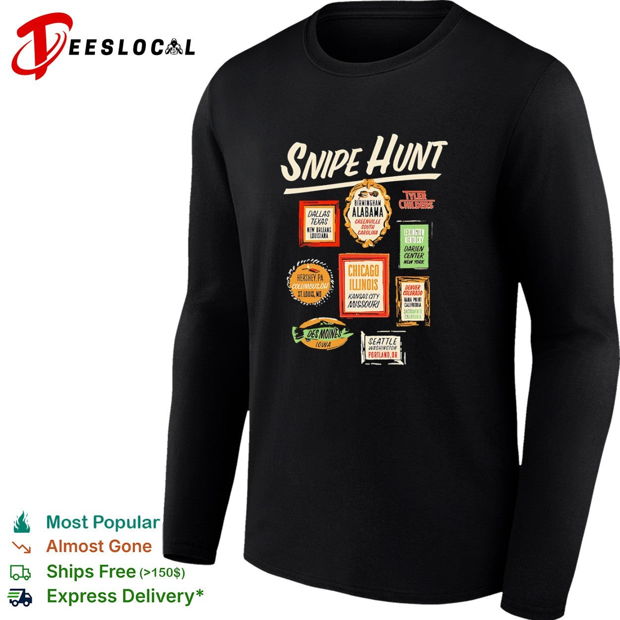 Tyler Childers Snipe Hunt Tour Dates Concert shirt