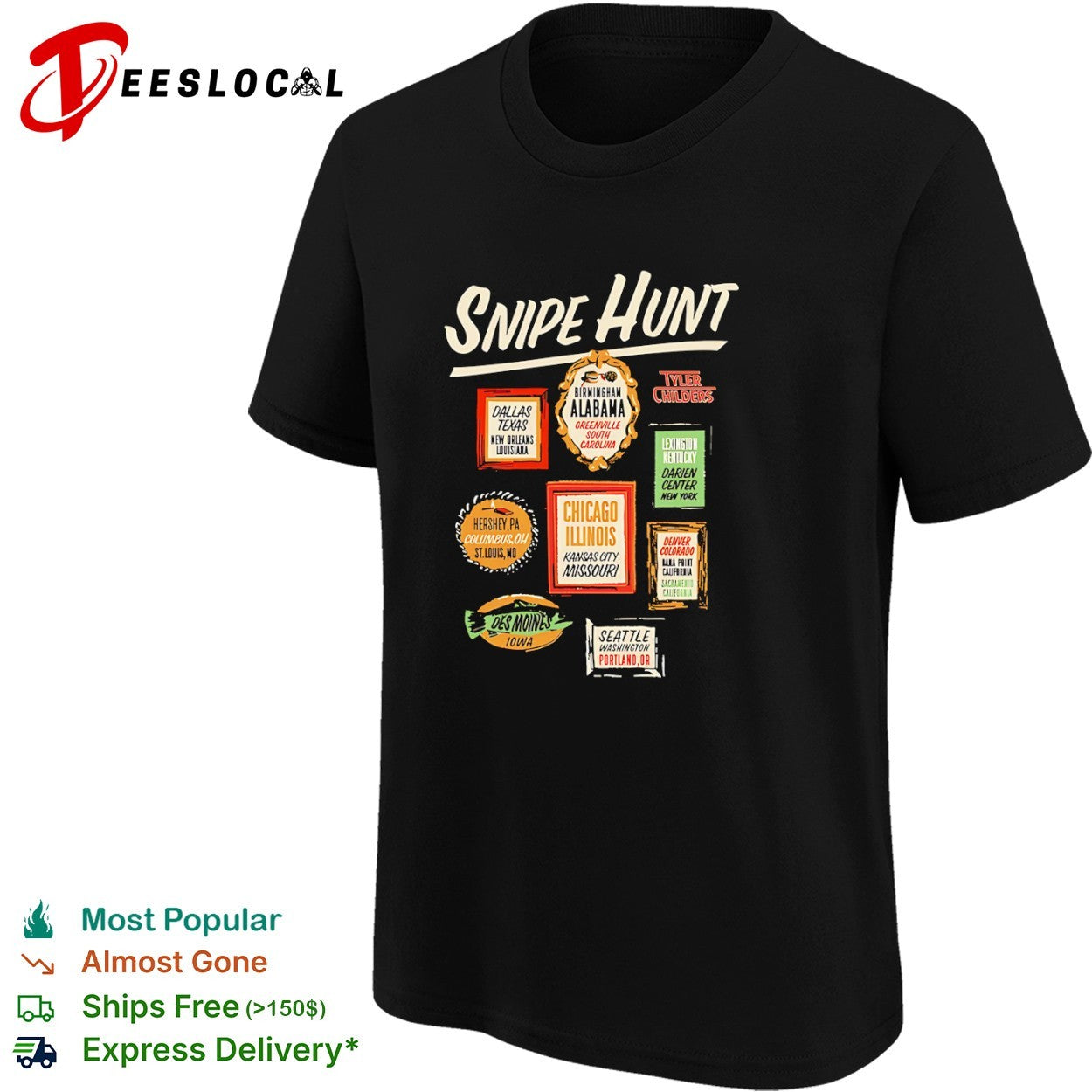 Tyler Childers Snipe Hunt Tour Dates Concert shirt