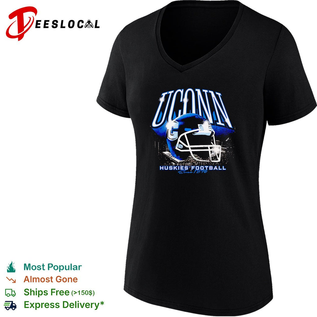 UConn Huskies football team helmet since 1896 vintage distressed shirt