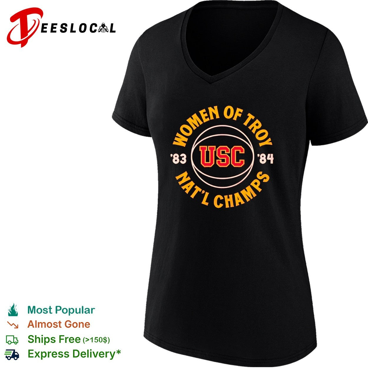 USC Women of Troy 1983 1984 Nat’l Champs NCAA Basketball shirt
