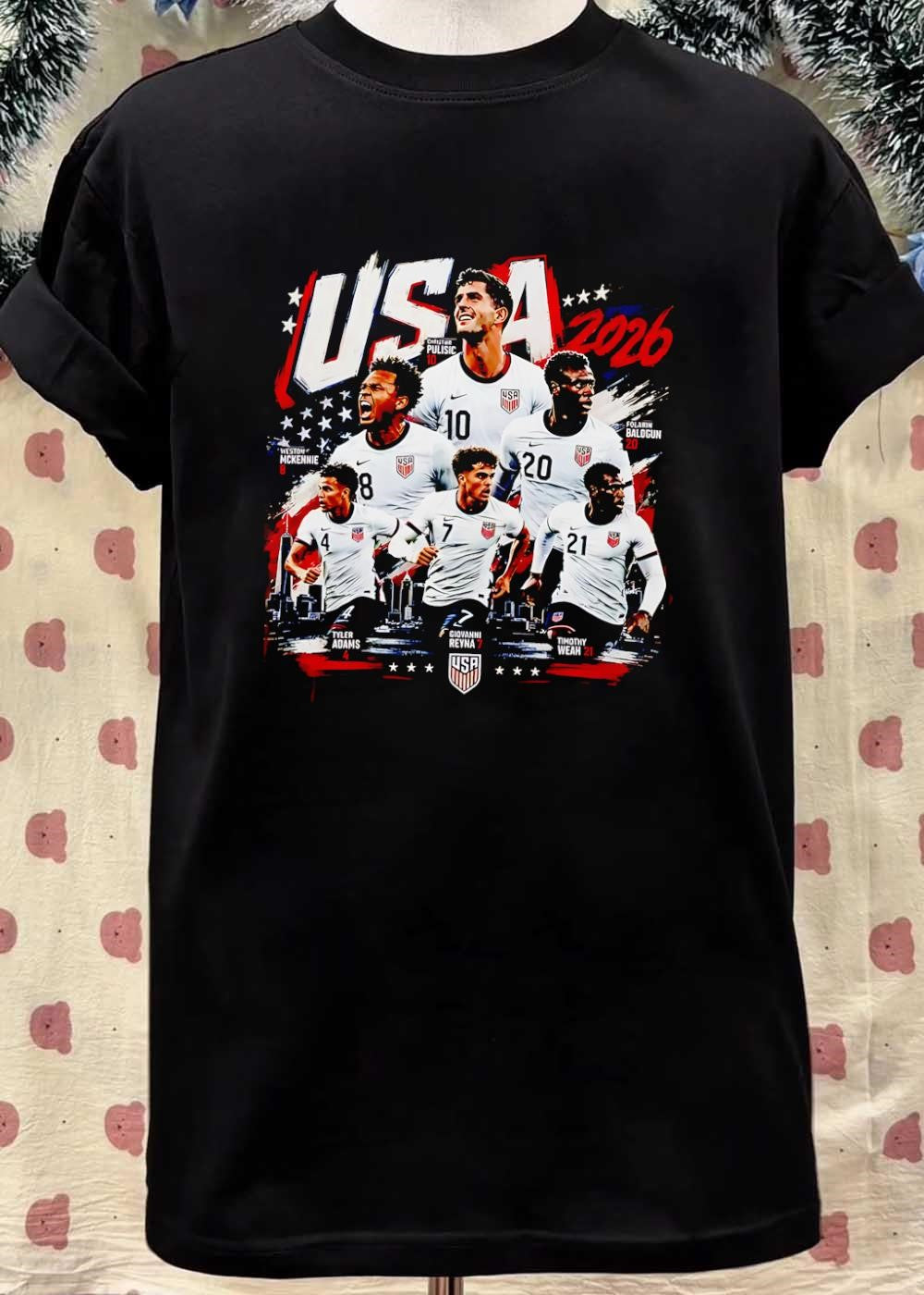 USMNT Stars Pulisic Mckennie Balogun Adams Reyna Weah USA 2026 Shirt