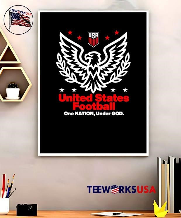 One Nation Under God United States Football Eagle USA Shield T-Shirt