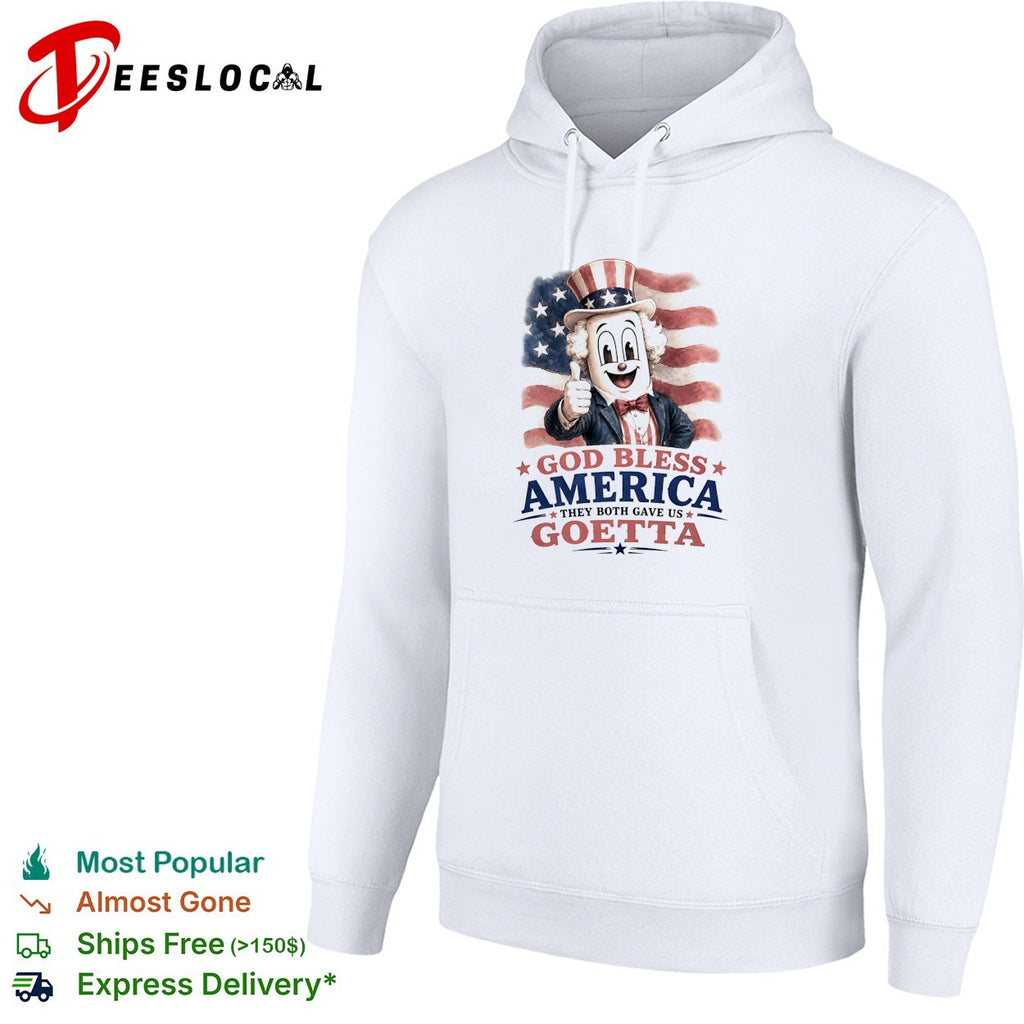 Uncle Sam tipping hat and giving thumbs up god bless america goetta patriotic shirt