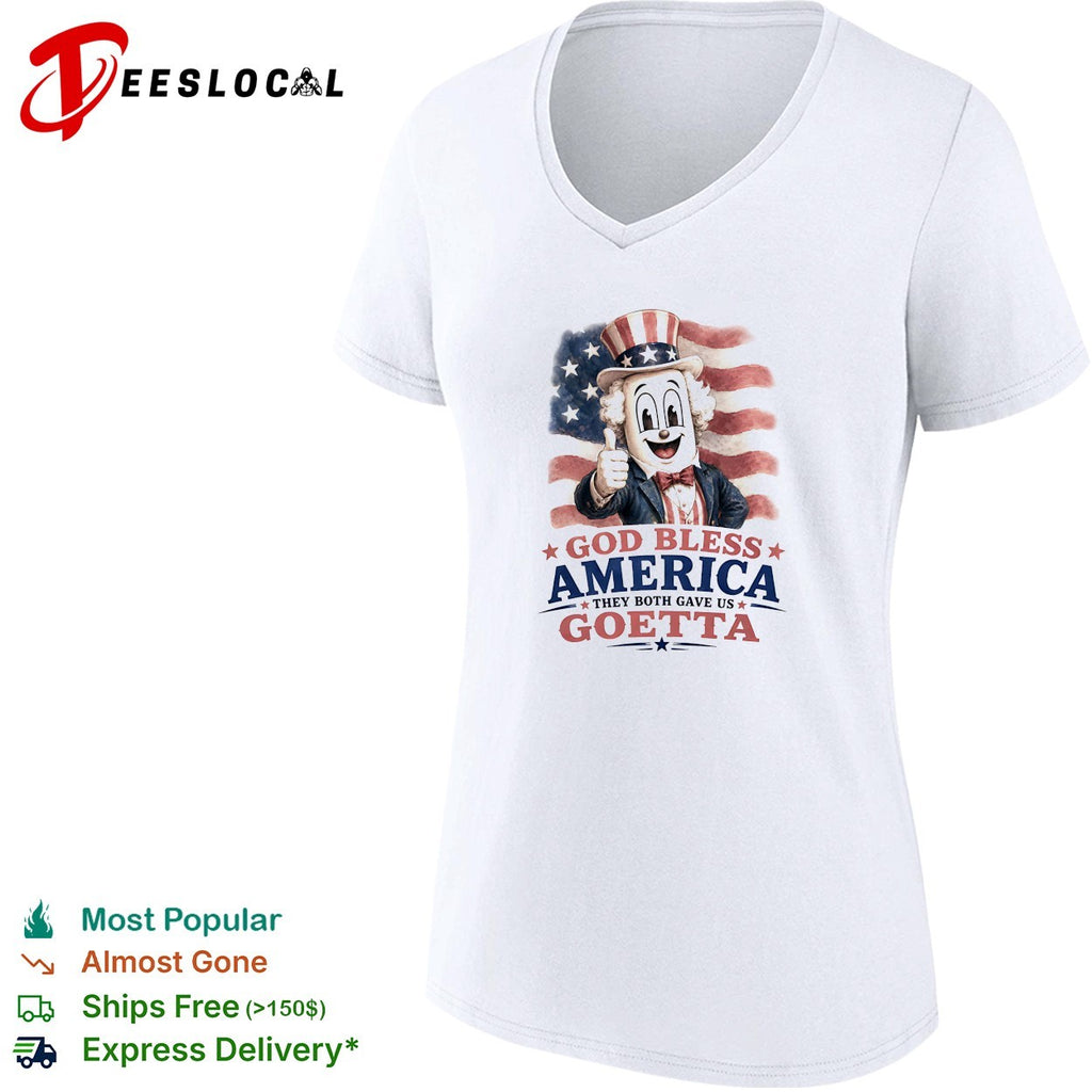Uncle Sam tipping hat and giving thumbs up god bless america goetta patriotic shirt