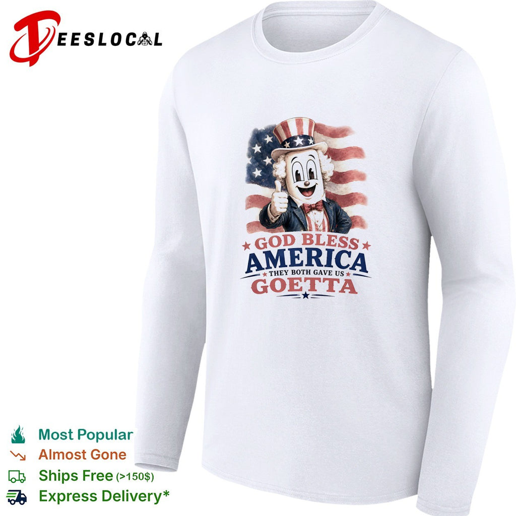 Uncle Sam tipping hat and giving thumbs up god bless america goetta patriotic shirt