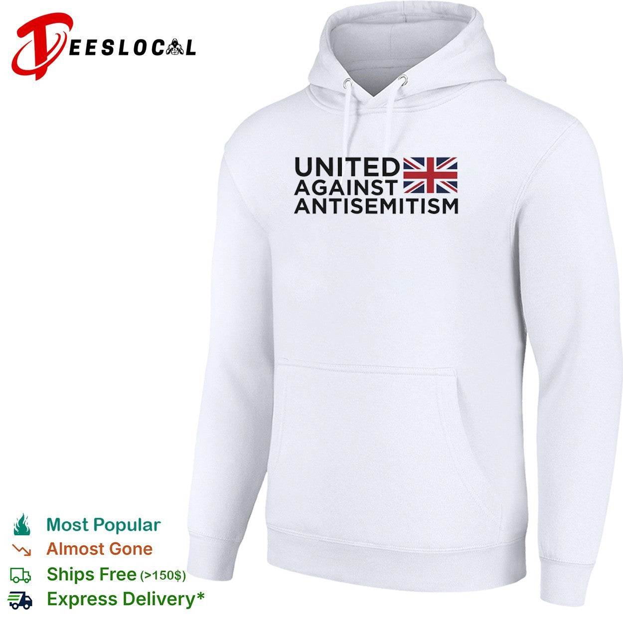 United Against Antisemitism UK flag anti-hate shirt