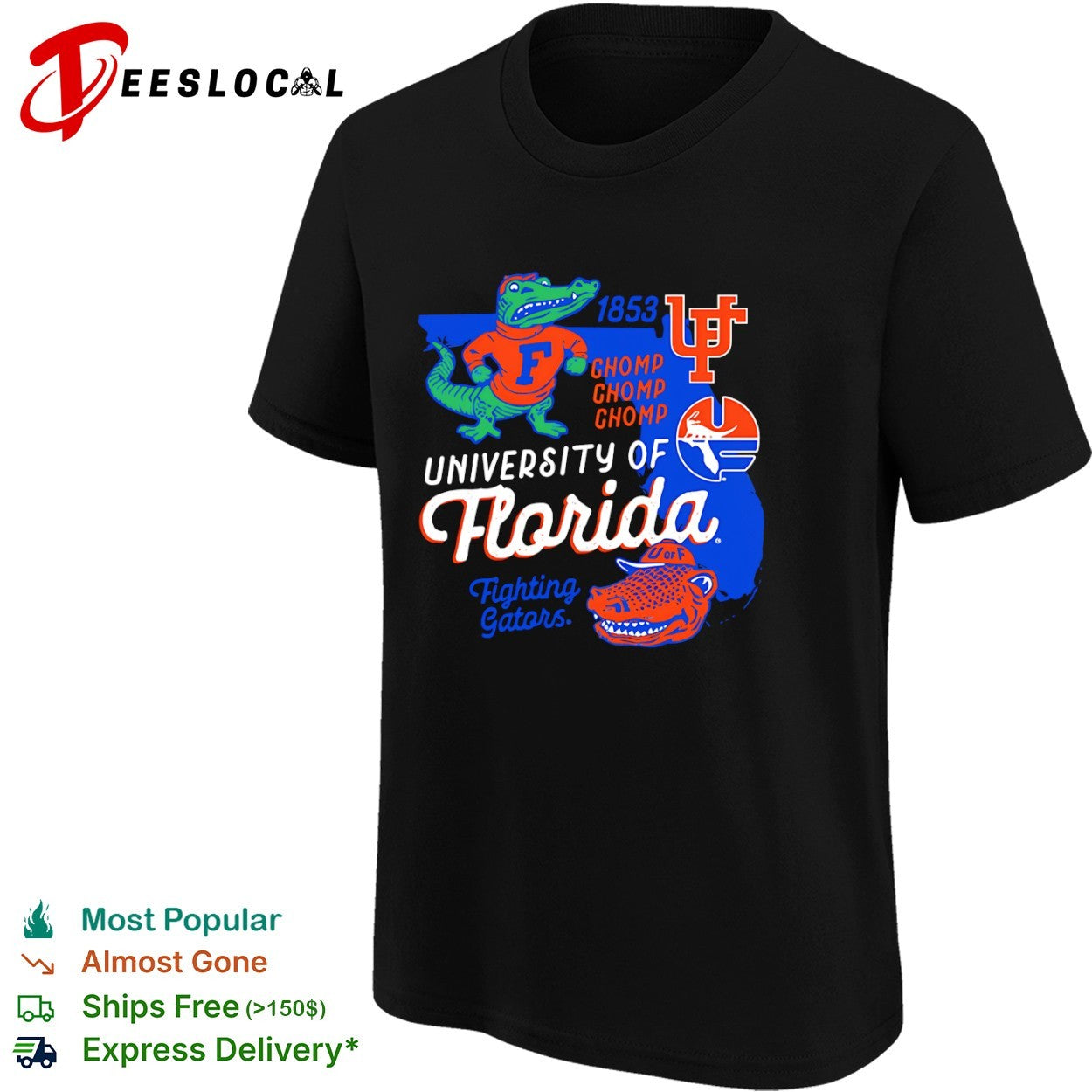 University of Florida Fighting Gators Chomp Chomp Chomp shirt
