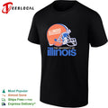 University of Illinois Fighting Illini football helmet team logo badge shirt