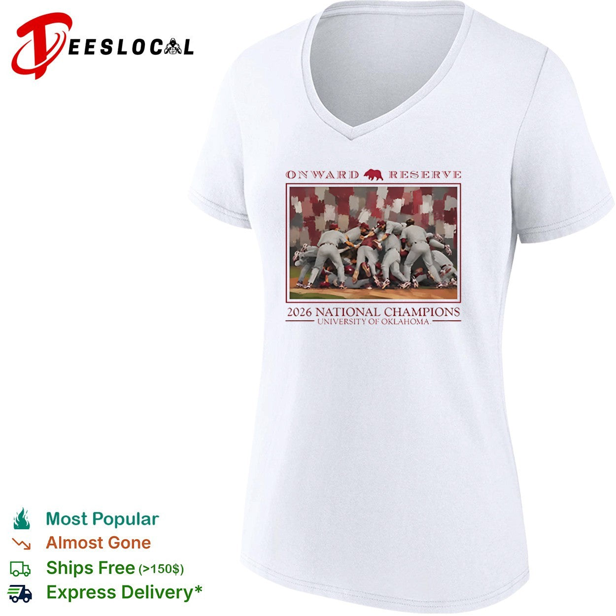 University of Oklahoma 2026 National Champions Onward Reserve shirt