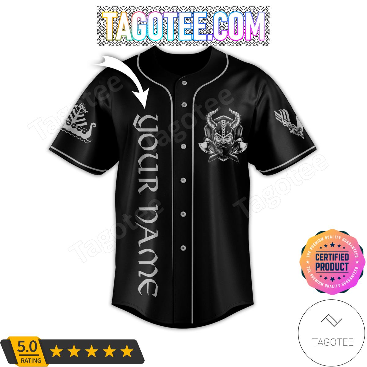 Viking In Your Darkest Hour When The Demons Come Personalized Baseball Jersey