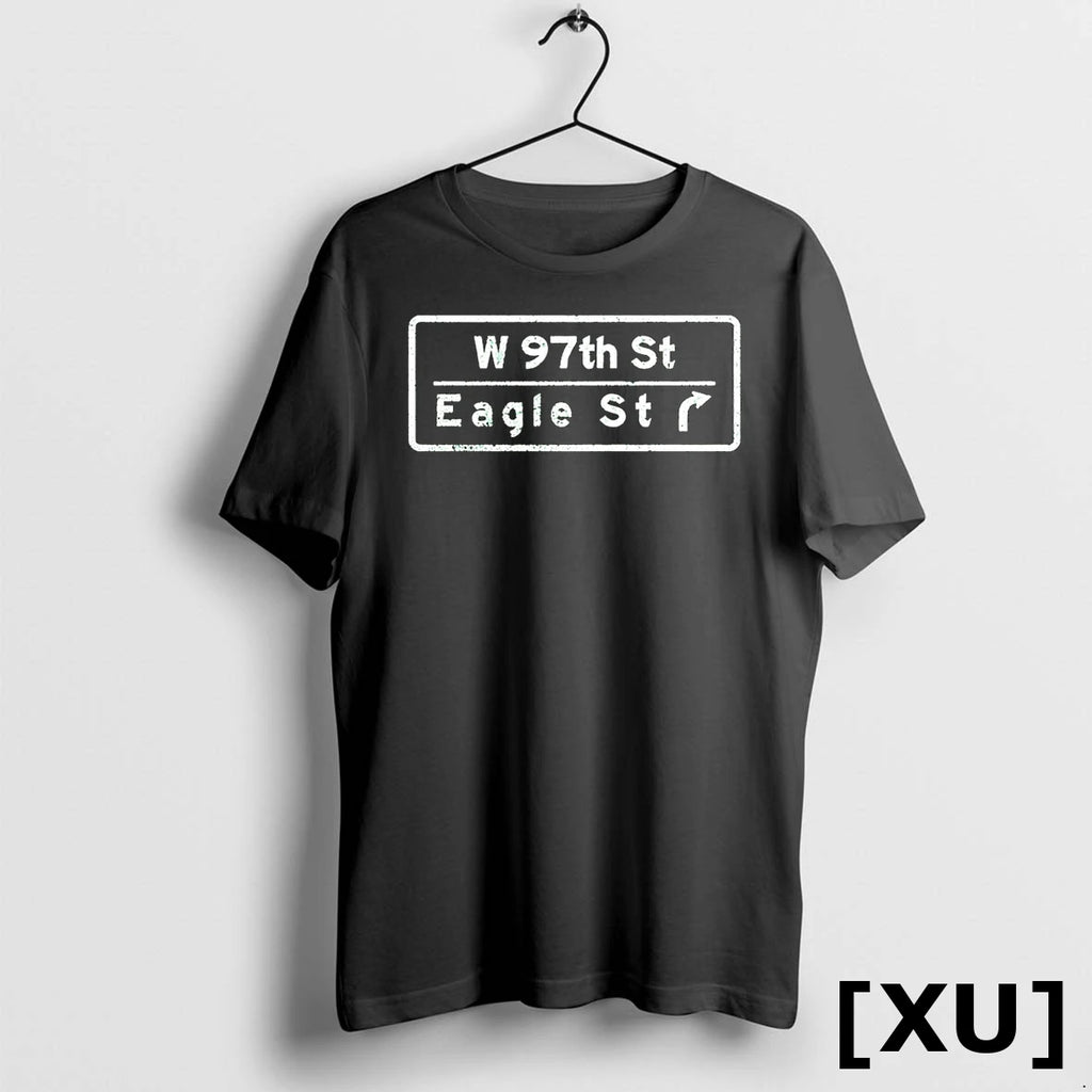 W 97th St Eagle St Road Signs Tshirts Sweater
