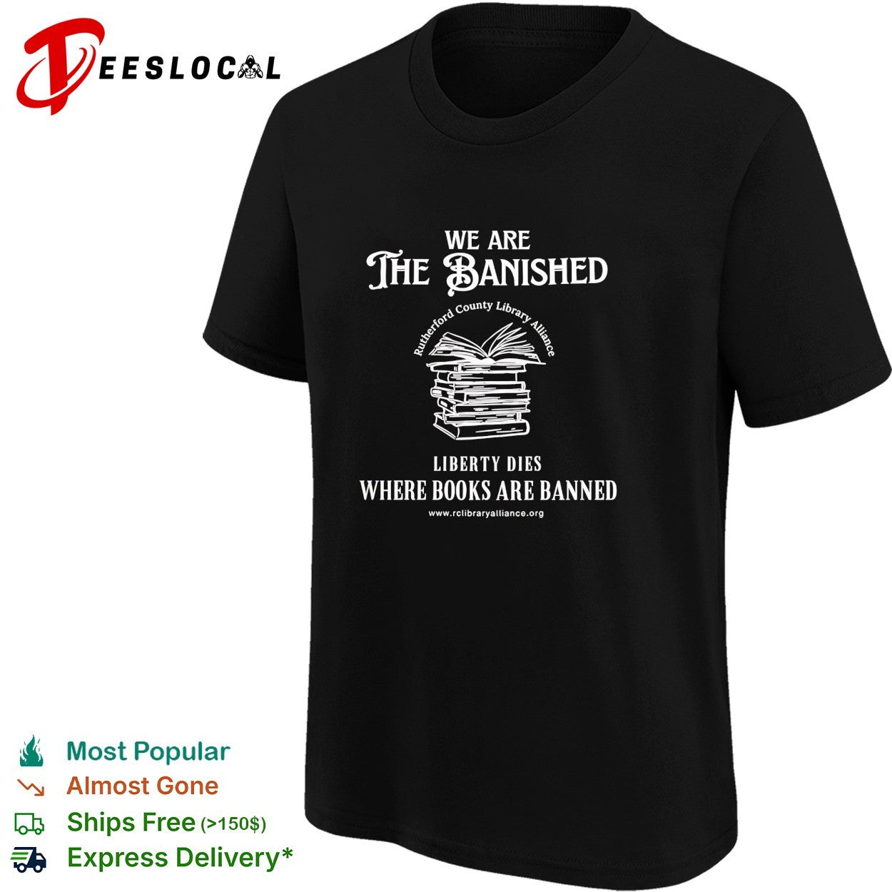 We are the banished Rutherford County Library Alliance stack of books shirt