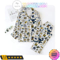 West Virginia Mountaineers Love Pattern Sleepwear Pajama Pjs Set