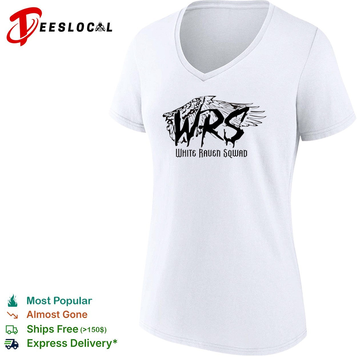 White Raven Squad WRS Logo shirt