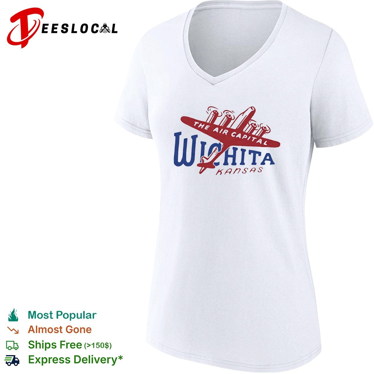 Wichita Kansas The Air Capital Vintage Airplane shirt