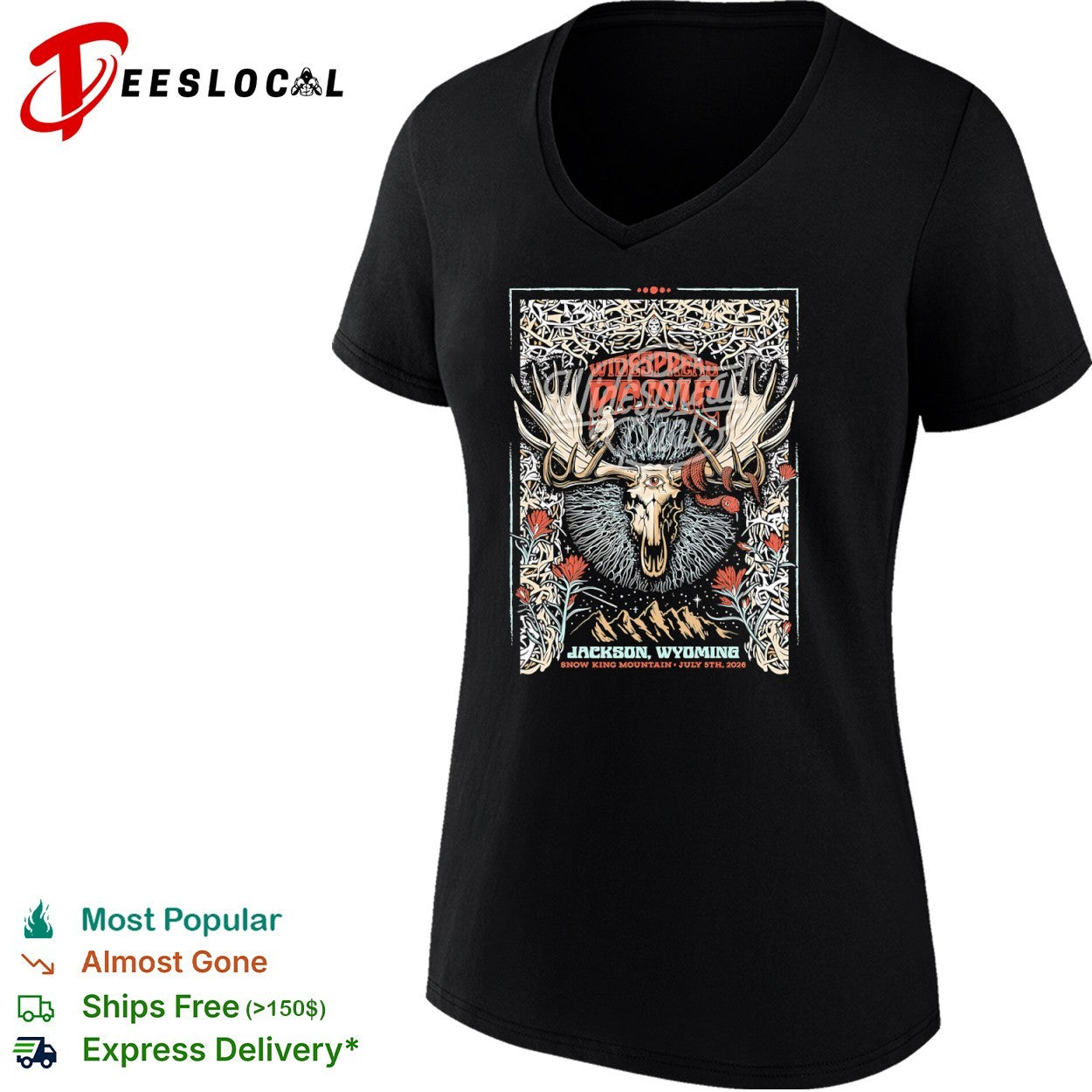 Widespread Panic Jackson Wyoming July 5th 2026 Snow King Mountain Concert Poster shirt