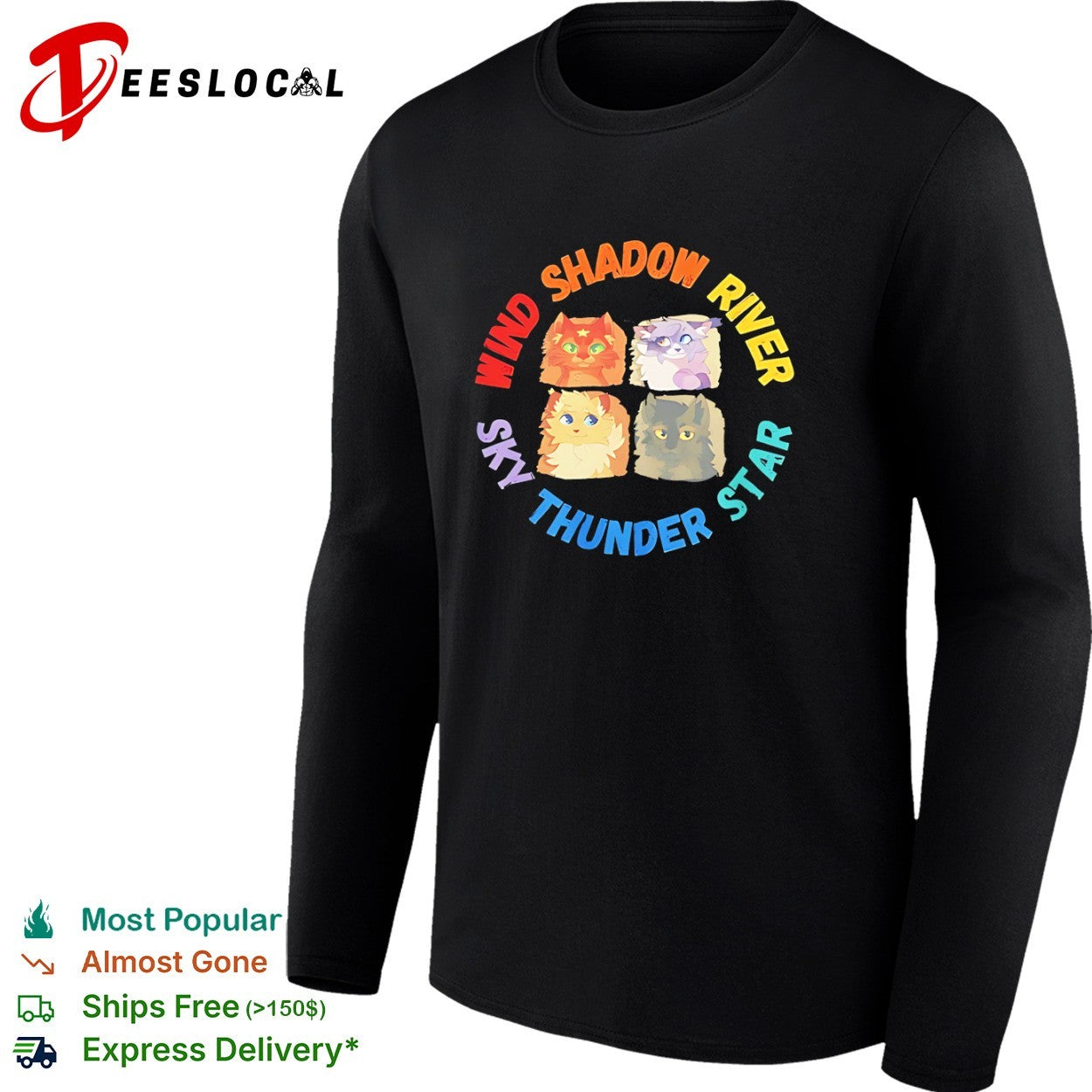 Wind Shadow River Sky Thunder Star Warriors Cats shirt