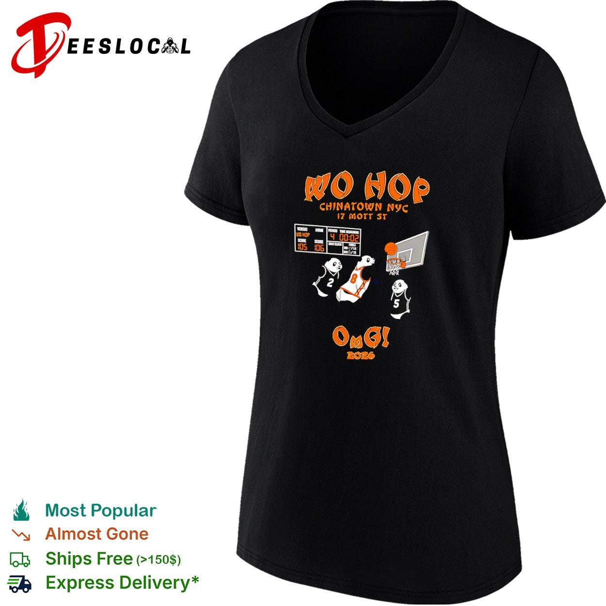 Wo Hop Chinatown NYC 17 Mott St Basketball Pandas Omg 2026 shirt