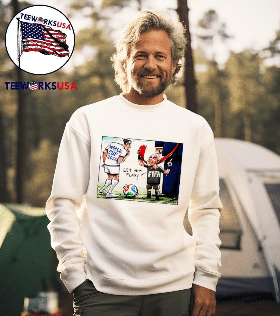 World Cup 2026 Let Him Play Football Cartoon Shirt