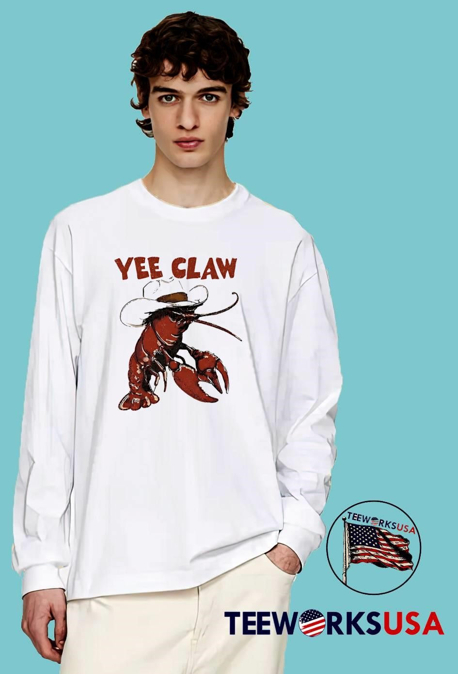 Yee Claw Cowboy Lobster T-Shirt
