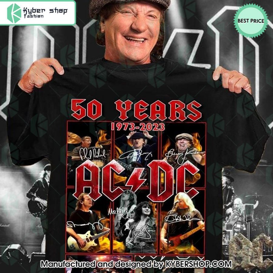 ACDC Band 50 Years 1973 2023 T Shirt