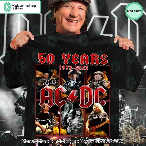 ACDC Band 50 Years 1973 2023 T Shirt