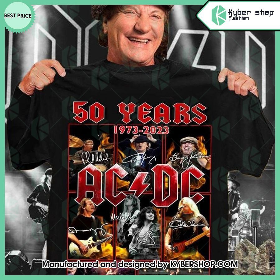 ACDC Band 50 Years 1973 2023 T Shirt