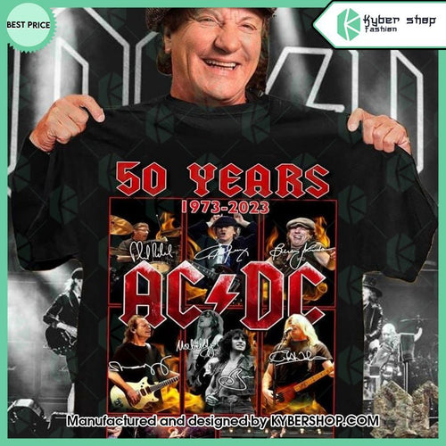 ACDC Band 50 Years 1973 2023 T Shirt