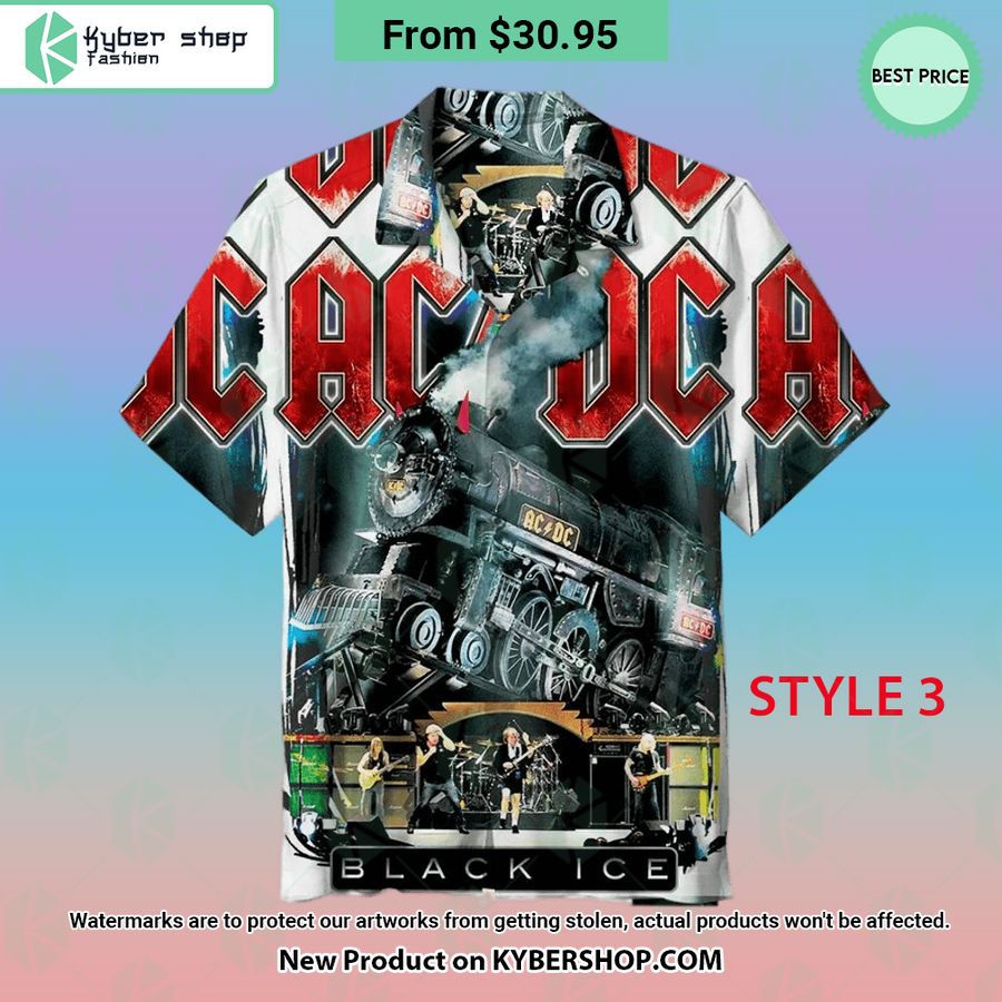 ACDC Band Hells Bells Hawaiian Shirt