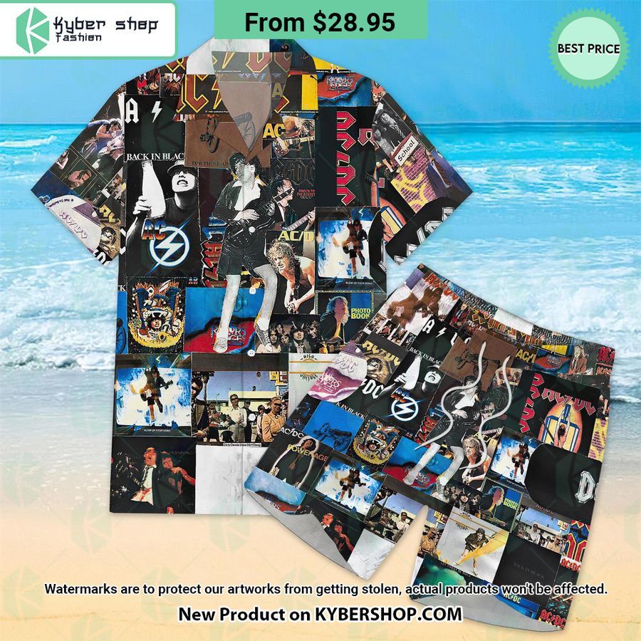 ACDC Hawaiian Shirt Shorts
