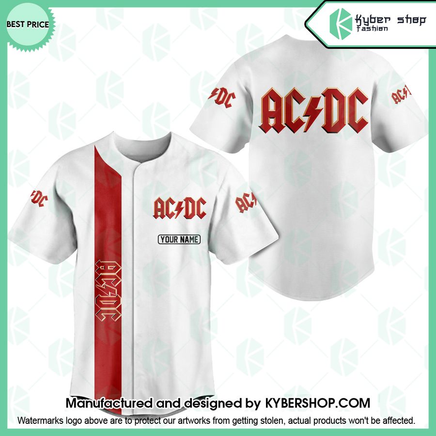 ACDC Rock band CUSTOM Baseball Jersey