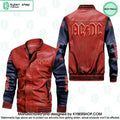 ACDC Rock band Leather Bomber Jacket