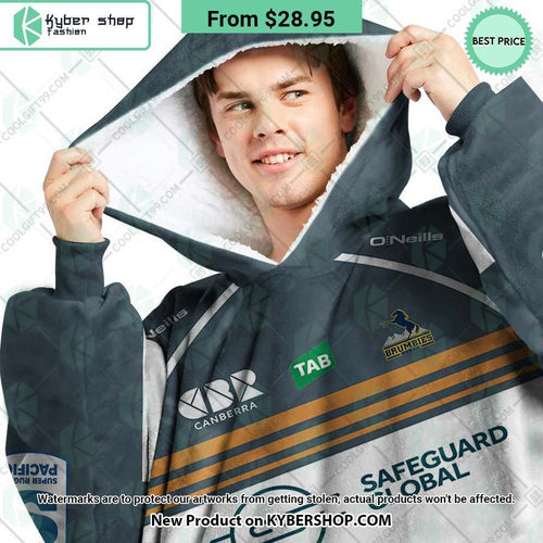 Act Brumbies Super Rugby Pacific Home Jersey CUSTOM Hoodie Blanket