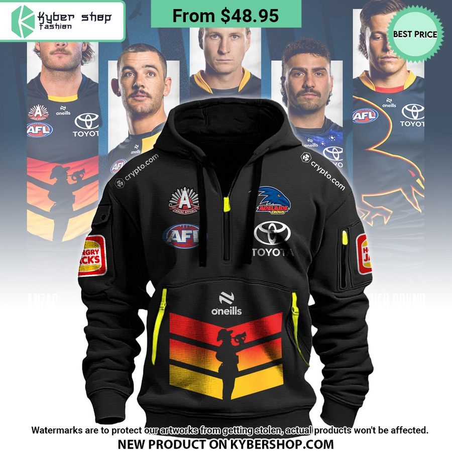 Adelaide Crows Half Zip Heavy Hoodie