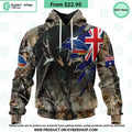 AFL Adelaide Crows Camo Realtree Hunting Hoodie