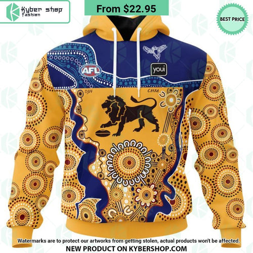 AFL Brisbane Lions Indigenous Design Hoodie