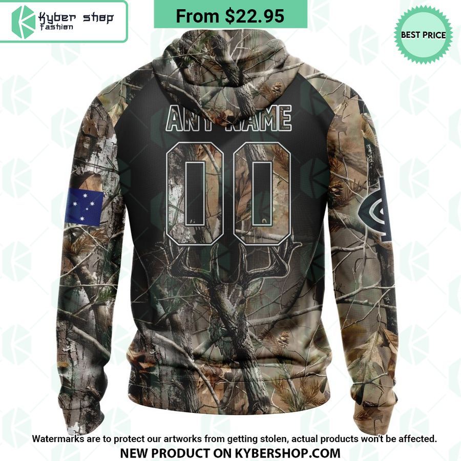 AFL Carlton Football Club Camo Realtree Hunting Hoodie