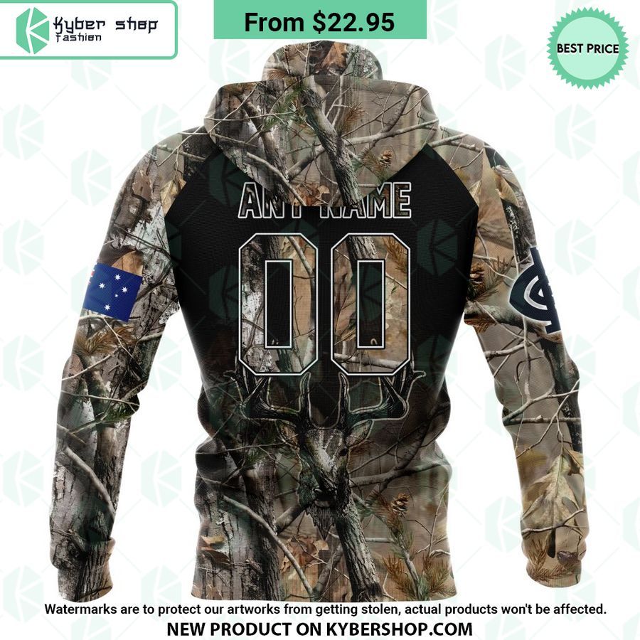 AFL Carlton Football Club Camo Realtree Hunting Hoodie
