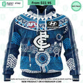 AFL Carlton Football Club Indigenous Design Hoodie