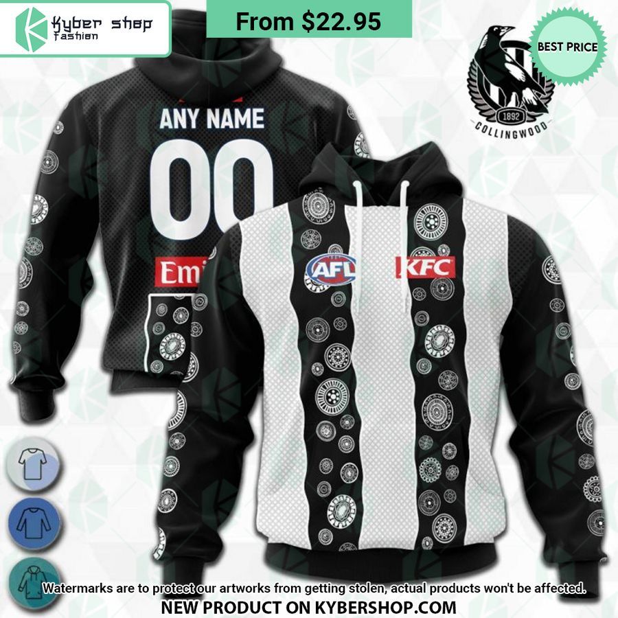AFL Collingwood Football Club Indigenous Design Hoodie