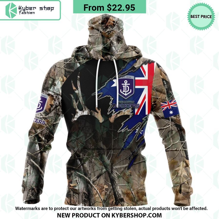 AFL Fremantle Dockers Camo Realtree Hunting Hoodie