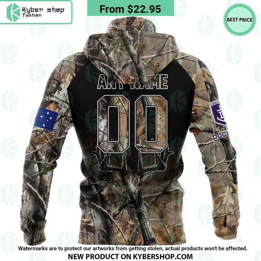 AFL Fremantle Dockers Camo Realtree Hunting Hoodie