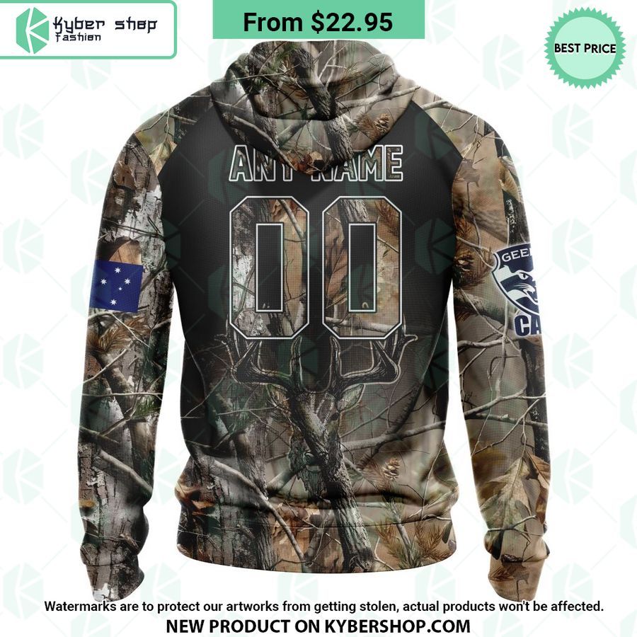 AFL Geelong Cats Camo Realtree Hunting Hoodie