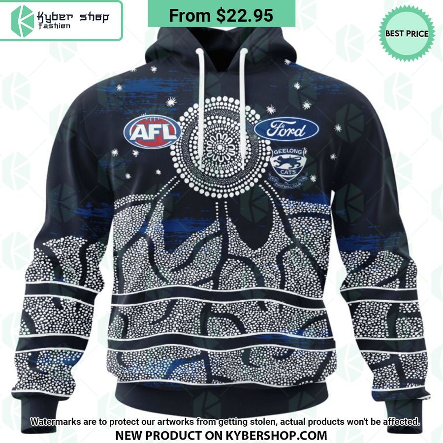 AFL Geelong Cats Indigenous Design Hoodie