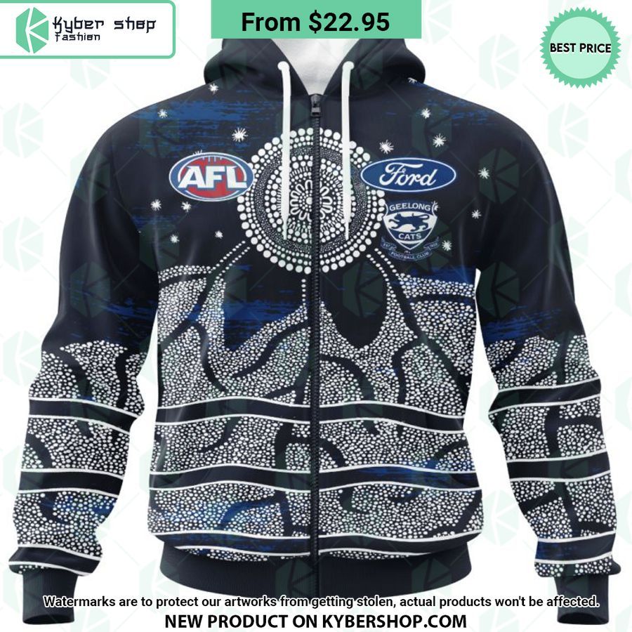 AFL Geelong Cats Indigenous Design Hoodie