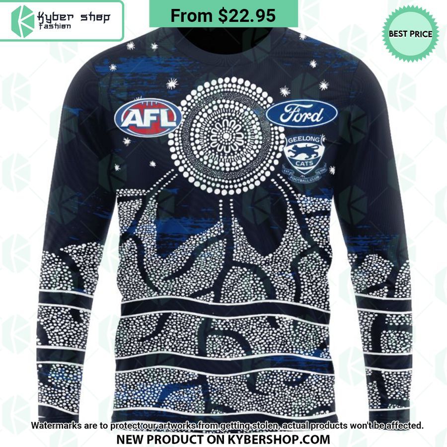 AFL Geelong Cats Indigenous Design Hoodie