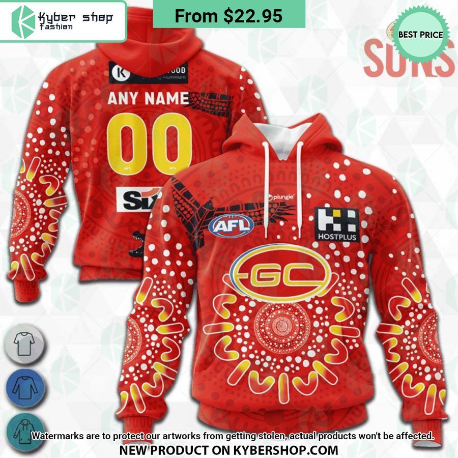 AFL Gold Coast Suns Indigenous Design Hoodie